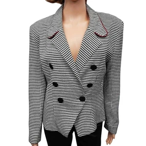 Vintage Ann Taylor Blazer Jacket Made in USA Size 8 Harlequin Diamond Print - Picture 1 of 12