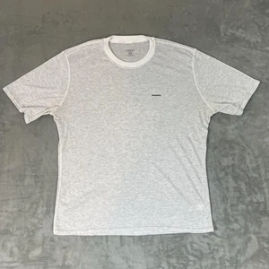 Camisa Patagonia De Colección Para Hombres XL Gris Jaspeado Capilene Cuello Redondo Hecha en EE. UU. 90s - Imagen 1 de 10