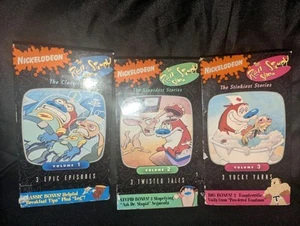Vintage Nickelodeon The Ren & Stimpy Show VHS Set Bände 1, 2 & 3 orange Kassetten - Bild 1 von 19