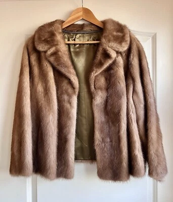 Elegant mink short jacket for women, approx. size 38-42 (probably mink), tan/fur - Image 1 of 4