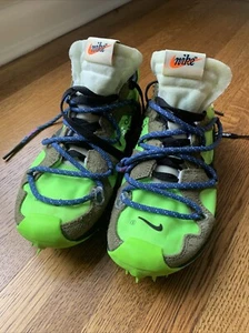 Off White Nike Zoom Terra Kiger 5 Electric Green/Metallic Silver-Sail - Picture 1 of 23