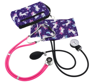 Prestige Medical Prestige Puño Presión Arterial y Estetoscopio Sprague, Unicornios Violeta - Imagen 1 de 1