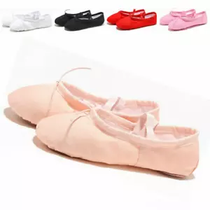 Kids Children Gym Teacher Yoga Ballet Dance Shoes For Girls Women Ballet Shoes - Picture 1 of 21
