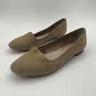 Lands End Womens 420526 Vanessa Driving Shoe Slip On Suede Tan 8