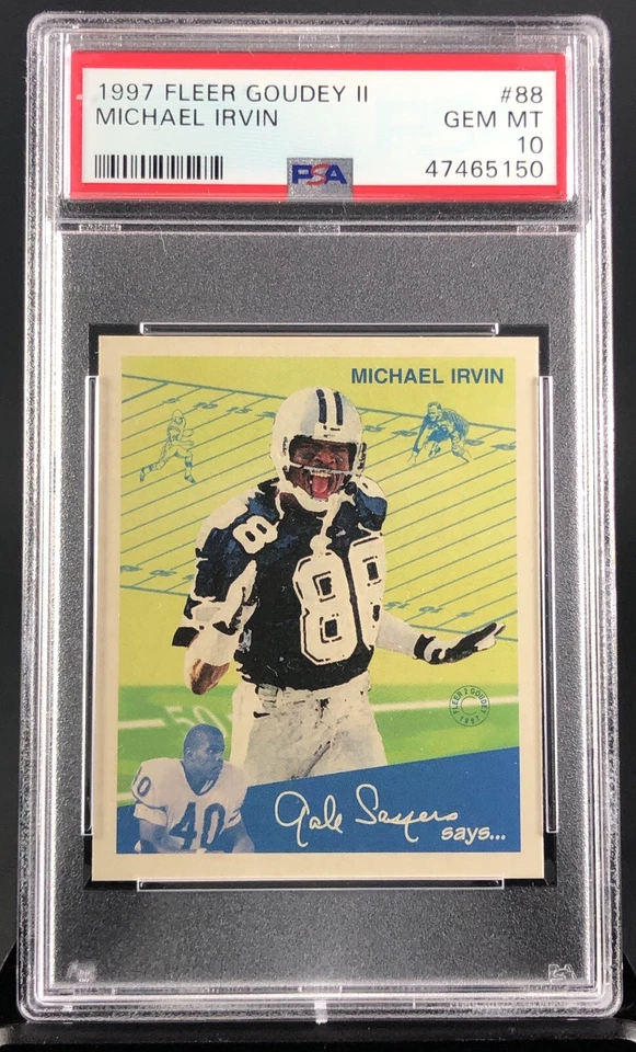 1997 Fleer Goudey PSA 10 Michael Irvin #88 Gem-Dallas Cowboys-Hall Of Famer-HOF - Image 1 of 1