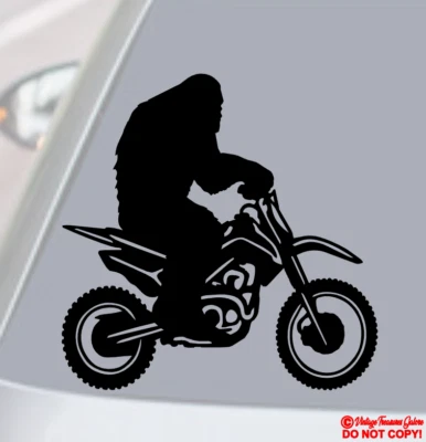 BIGFOOT MONTAR DIRT BIKE MOTOCICLETA VINILO CALCOMANÍA PEGATINA VENTANA PARACHOQUES SASQUATCH Foto 1 de 4