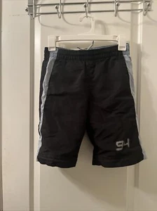 Old Navy Boys Nylon Mesh Lined Shorts Drawstring Athletic Size M Black and Blue - Picture 1 of 24