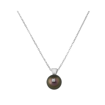 Collana In Argento Majorica Con Perla Diamante 15429.82.2.000 - Immagine 1 di 3