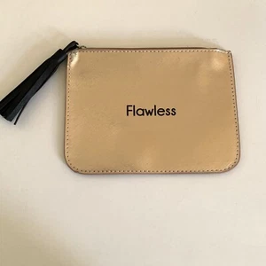 Rose Gold “Flawless” Small Zipper Pouch w/ Tassle Neiman Marcus - Picture 1 of 7