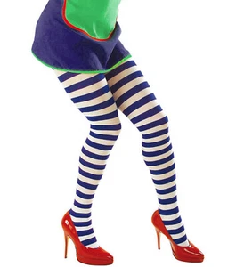 Strumpfhose Ringel blau weiß Ringelstrumpfhose Fasching Karneval Matrosin Damen - Bild 1 von 6