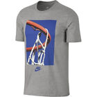 Nike Men's Athletic Performance Basketball Hoop Net Verbiage Swoosh Gray Shirt