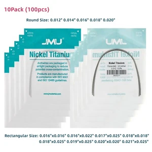 Alambre de arco NiTi súper elástico expandido de ortodoncia dental redondo rectangular 10 piezas - Imagen 1 de 21