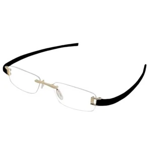Gafas con montura sin montura RSINC 50-18-140 doradas-etiqueta negra A1 - Imagen 1 de 7