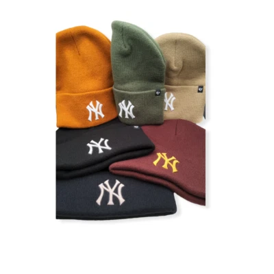 '47 New York Yankees Knit Haymaker Raised Cuffed Beanie Cold Weather Hat - Image 1 of 2