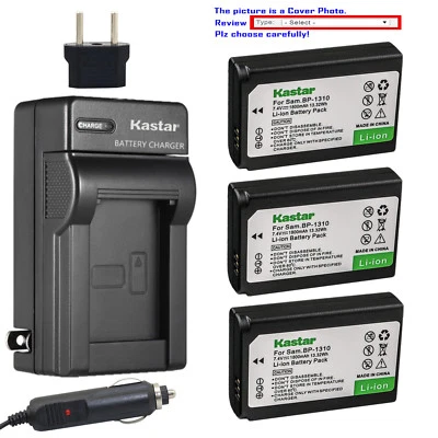 Kastar Battery AC Travel Charger for Samsung BP1310 BC1310 & Samsung NX11 Camera - Image 1 of 4