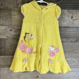 Vintage Disney Beauty & The Beast Girls Youth Clothes SZ 4 Swim Cover Towel Y2K - Picture 1 of 7