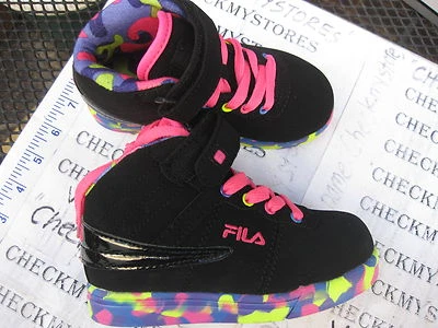 NIB NEW Infant Fila Vulc 13 Mashup PREMIUM ATHLETIC STYLE FASHION HITOP SHOES - Image 1 of 4