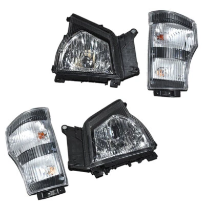 For 2004 2007 Isuzu NQR NPR 05-07 GMC W-4500 Headlights+Corner Lights Set 4Pc US - Imagem 1 de 4