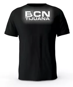 T-shirt nera con logo riflettente Tijuana BCN - Foto 1 di 4