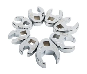 Nuevo Sunex 9708 3/8" Dr. 8 piezas Juego de llaves de pie de gallo con tuerca acampanada SAE totalmente pulidas - Imagen 1 de 4