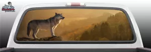 Wolf Mountain Trees Scenic Overlook Rear Window Graphic Decal SUV Truck Car Perf - Picture 1 of 2