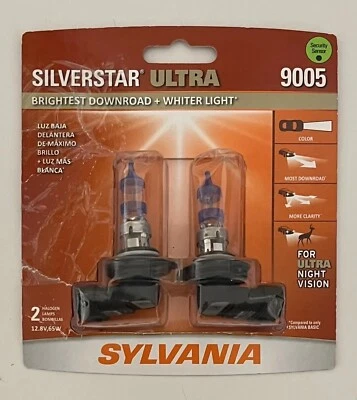 SYLVANIA 9005 SilverStar ULTRA High Performance Headlight Pair Set 2 Bulbs - Image 1 of 4