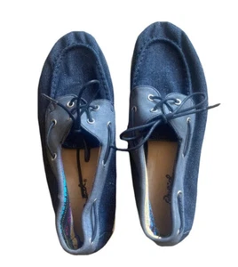 Qupid Canvas Shoes Womens Blue Size 8 - Picture 1 of 4