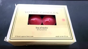 Biedermann & Sons Wax Votive Candles, RED 12ct 1 -7/16"x1-1/2" - Picture 1 of 2