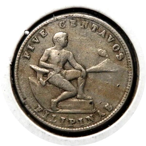 elf Philippines USA 5 Centavos 1938 M Manila Mint 538 - Picture 1 of 2