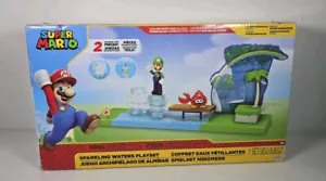 Super Mario Sparkling Waters Action Figure Playset BNIB Jakks Pacific w/Luigi - Picture 1 of 3