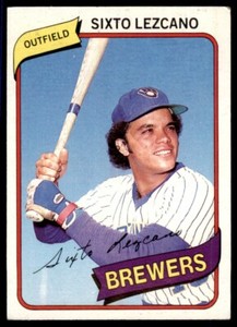 1980 TOPPS SIXTO LEZCANO . MILWAUKEE BREWERS #215