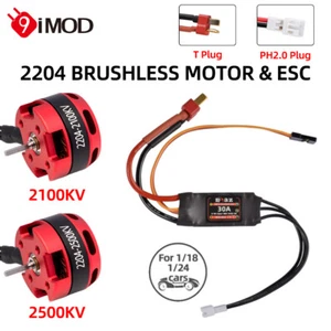 9IMOD Brushless 30A ESC&2204 Motor Combo Mini For RC 1/18 1/24 SCX24 Crawler Car - Picture 1 of 28