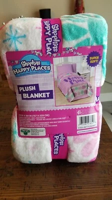 NUEVA Manta de Felpa Shopkins Happy Places SUPER SUAVE  Foto 1 de 3