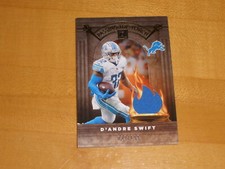 Barry Sanders DAndre Swift 2022 Panini Donruss Passing The Torch Dual Patch /199