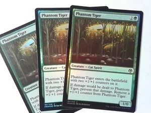 3x Foil Phantom Tiger Iconic Masters - Magic the Gathering Mtg - Green - Picture 1 of 1