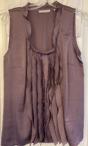 Violet & Claire Size Medium Mauve Tank With Vertical Ruffle Detail - Picture 1 of 7