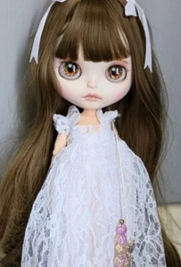 Custom Icy Doll 12" Factory blythe No Outfit W/Brown Hair Wig OOAK Artist japan - Picture 1 of 15