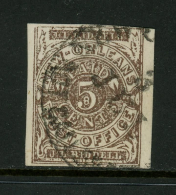 Confederate States Scott # 62X3 F-VF Used US Stamp 5c Cat $275 - Image 1 of 2