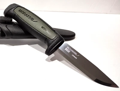 MORA SWEDEN MORAKNIV MILITARY BLACK/GREEN BASIC 511 CARBON STEEL TACTICAL KNIFE - Image 1 of 4