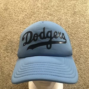 Vintage Los Angeles Dodgers Trucker Hat Cap Adult Blue One Size American Needle - Picture 1 of 9