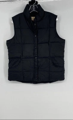 Chaleco acolchado de invierno Covington para mujer negro sin mangas frente a presión talla grande Foto 1 de 4