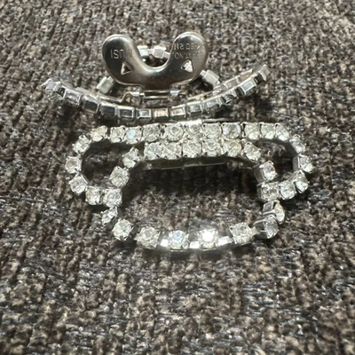 "Par de clips para zapatos Musi delicados pedrería tono plata vintage 2,25""" Foto 1 de 4