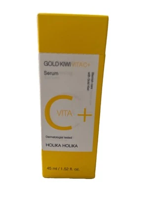 Suero iluminador Holika Holika Gold Kiwi Vita C+ ~ Cuidado de manchas 1,52 fl oz 45 ml Foto 1 de 4