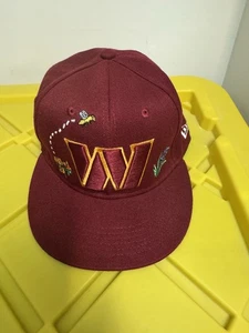 Washington Commanders Hat Adult Burgundy FELT Embroidery New Era SnapBack NFL - Picture 1 of 8