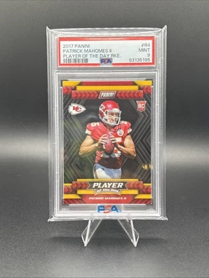 2017 Panini Player of the Day - Rookies Patrick Mahomes II #R4 (RC) PSA 9 Mint - Image 1 of 4