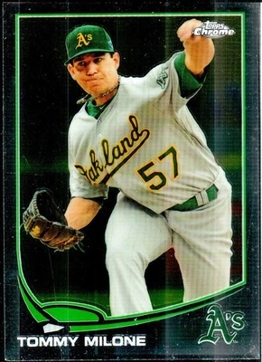 2013 Topps Chrome Baseball #198 Tommy Milone Oakland Athletics - Image 1 of 2