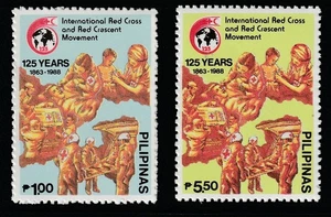 Philippinen 1988 Sc # 1963-64 Rotes Kreuz postfrisch OG - Bild 1 von 1