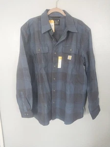 Carhartt Hombre XL Alto Franela Pesada Calce Suelto Manga Larga Cuadros - Imagen 1 de 5