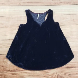 Anthropologie Suri Shirt Womens Extra Large Purple Sleeveless Tank Top Velour - Picture 1 of 10
