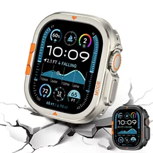 Metallgehäuse für Apple Watch Ultra 2 49mm Gehäuse Series 10 46mm Aluminiumlegierung Cover - Bild 1 von 11
